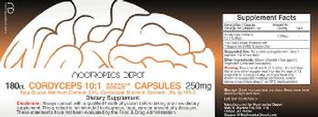 Nootropics Depot Cordyceps 10:1 Mushroom Extract Capsules 250 mg - supplement