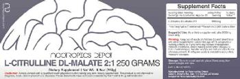 Nootropics Depot L-Citrulline DL-Malate 2:1 250 grams - supplement