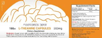Nootropics Depot L-Theanine Capsules 200 mg - supplement