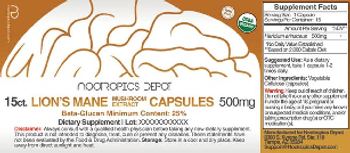 Nootropics Depot Lion's Mane Mushroom Extract Capsules 500 mg - supplement