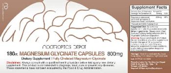 Nootropics Depot Magnesium Glycinate Capsules 800 mg - supplement