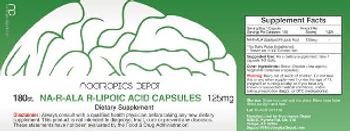 Nootropics Depot NA-R-ALA R-Lipoic Acid Capsules 125 mg - supplement
