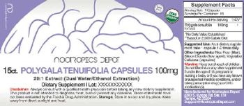 Nootropics Depot Polygala Tenuifolia Capsules 100 mg - supplement