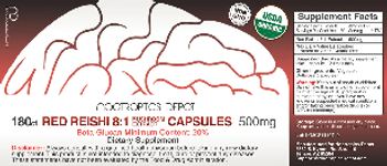 Nootropics Depot Red Reishi 8:1 Mushroom Extract Capsules 500 mg - supplement