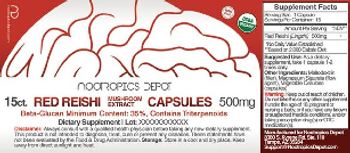 Nootropics Depot Red Reishi Mushroom Extract Capsules 500 mg - supplement