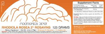 Nootropics Depot Rhodiola Rosea 3% Rosavins - supplement