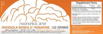 Nootropics Depot Rhodiola Rosea 3% Rosavins - supplement