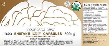 Nootropics Depot Shiitake Mushroom Extract Capsules 500 mg - supplement