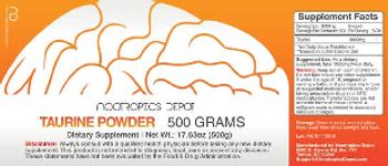 Nootropics Depot Taurine Powder 500 grams - supplement