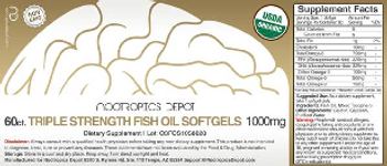 Nootropics Depot Triple Strength Fish Oil Softgels 1000 mg - supplement