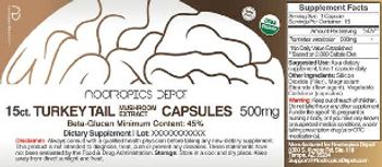 Nootropics Depot Turkey Tail Mushroom Extract Capsules 500 mg - supplement
