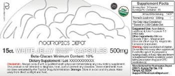 Nootropics Depot White Jelly Mushroom Extract Capsules 500 mg - supplement