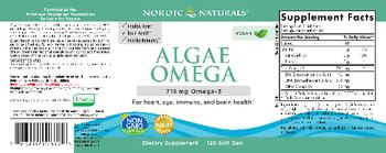 Nordic Naturals Algae Omega - supplement