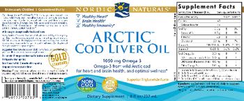 Nordic Naturals Arctic Cod Liver Oil - supplement