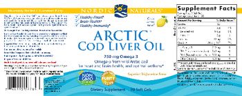 Nordic Naturals Arctic Cod Liver Oil Lemon - supplement