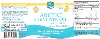 Nordic Naturals Arctic Cod Liver Oil Lemon - supplement