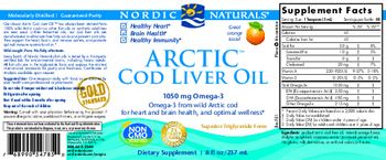 Nordic Naturals Arctic Cod Liver Oil Orange - supplement