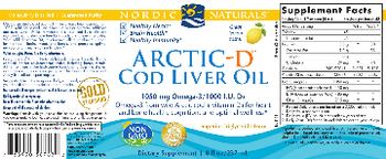 Nordic Naturals Arctic-D Cod Liver Oil Lemon - supplement