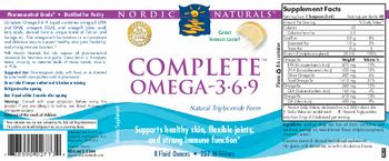 Nordic Naturals Complete Omega-3-6-9 Lemon - supplement