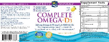 Nordic Naturals Complete Omega-D3 Lemon - supplement