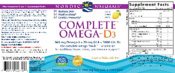 Nordic Naturals Complete Omega-D3 Lemon - supplement
