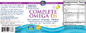 Nordic Naturals Complete Omega-D3 Lemon - supplement