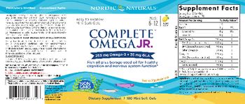 Nordic Naturals Complete Omega Jr. Lemon - supplement