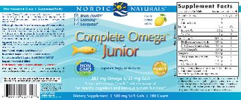 Nordic Naturals Complete Omega Junior Lemon - supplement