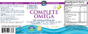 Nordic Naturals Complete Omega Lemon - supplement