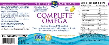 Nordic Naturals Complete Omega Lemon - supplement