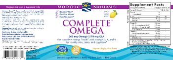 Nordic Naturals Complete Omega Lemon - supplement