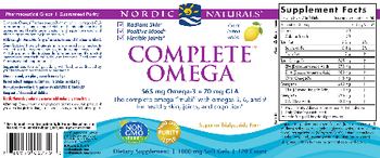 Nordic Naturals Complete Omega Lemon - supplement