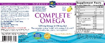 Nordic Naturals Complete Omega Lemon - supplement