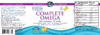 Nordic Naturals Complete Omega Lemon - supplement