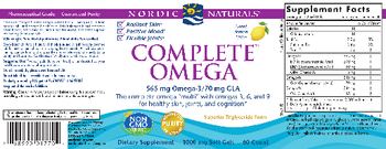 Nordic Naturals Complete Omega Lemon - supplement