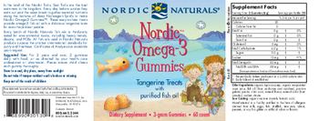 Nordic Naturals Nordic Omega-3 Gummies Tangerine Treats - supplement