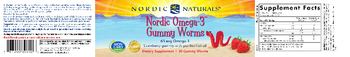 Nordic Naturals Nordic Omega-3 Gummy Worms Strawberry - supplement