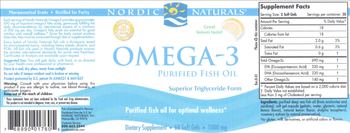 Nordic Naturals Omega-3 Purified Fish Oil - supplement