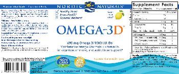 Nordic Naturals Omega-3D Lemon - supplement