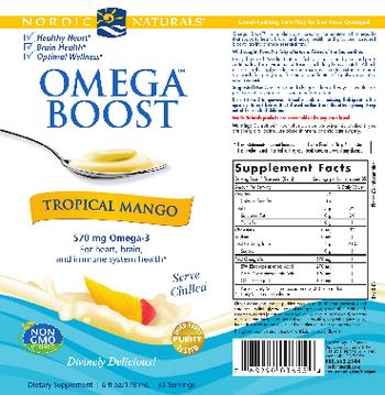 Nordic Naturals Omega Boost Tropical Mango - supplement