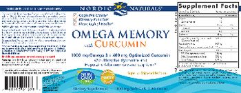Nordic Naturals Omega Memory with Curcumin - supplement