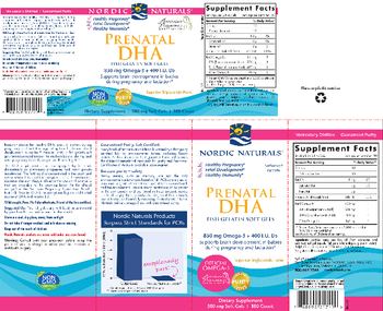 Nordic Naturals Prenatal DHA Unflavored Formula - supplement