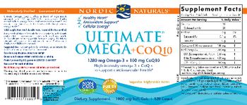 Nordic Naturals Ultimate Omega + CoQ10 - supplement