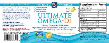 Nordic Naturals Ultimate Omega-D3 Lemon - supplement