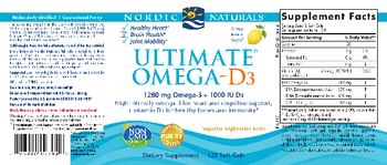 Nordic Naturals Ultimate Omega-D3 Lemon - supplement