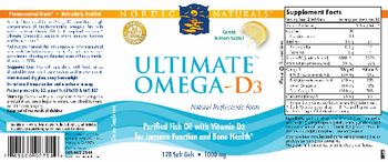 Nordic Naturals Ultimate Omega-D3 Lemon - supplement