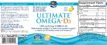 Nordic Naturals Ultimate Omega-D3 Lemon - supplement