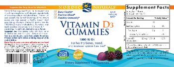 Nordic Naturals Vitamin D3 1000 IU Gummies Wild Berry - supplement