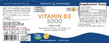 Nordic Naturals Vitamin D3 5000 Orange Flavor - supplement