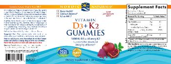 Nordic Naturals Vitamin D3 + K2 Gummies Pomegranate Flavor - supplement